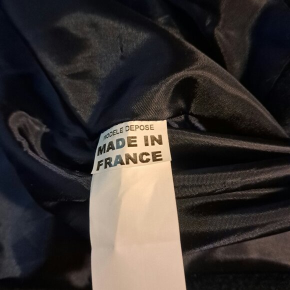 Avant Garde Dark blue cropped sleeve wool blend coat - Small - Picture 6 of 7